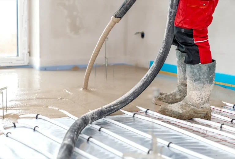 Assured Concrete Pumping - Underfloor Heating Screed in Northwich Concrete Pumping Liverpool